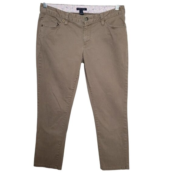 Tommy Hilfiger Straight Leg Pants Jeans Womens Size 8 Brown Casual Preppy - Picture 1 of 7